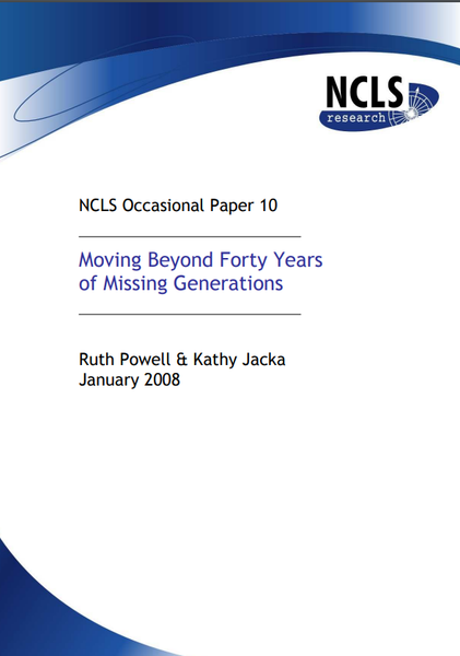 Moving Beyond Forty Years of Missing Generations - Electronic (PDF)