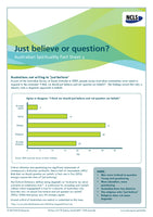 Just believe or question?