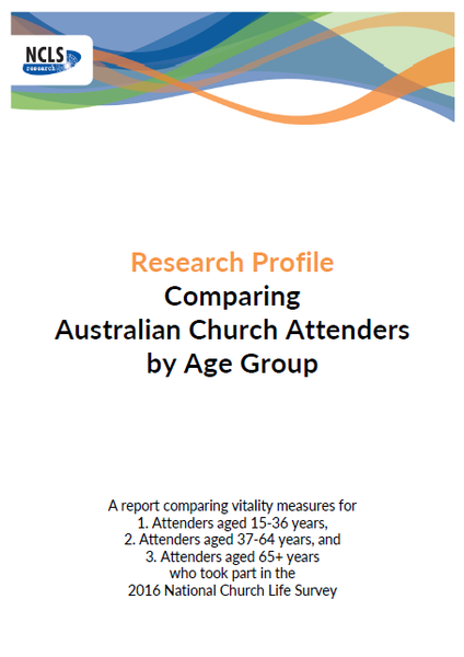 Comparing Australian Church Attenders by Age Group - Electronic (PDF)