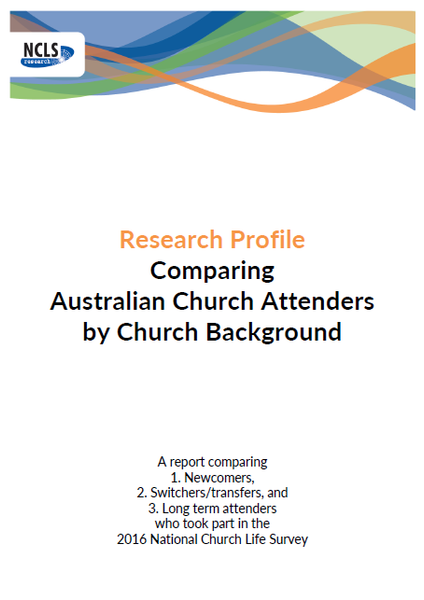 Comparing Australian Church Attenders by Church Background - Electronic (PDF)