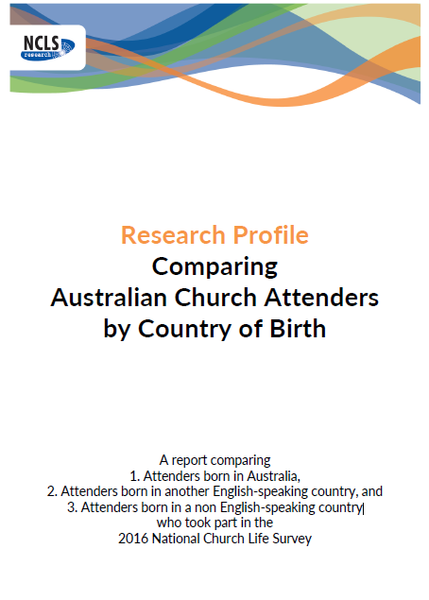 Comparing Australian Church Attenders by Country of Birth - Electronic (PDF)