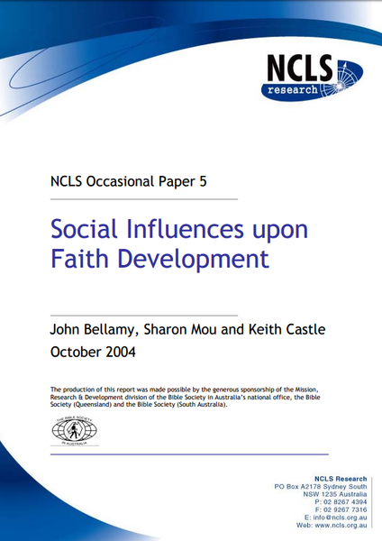 Social Influences upon Faith Development - Electronic (PDF)