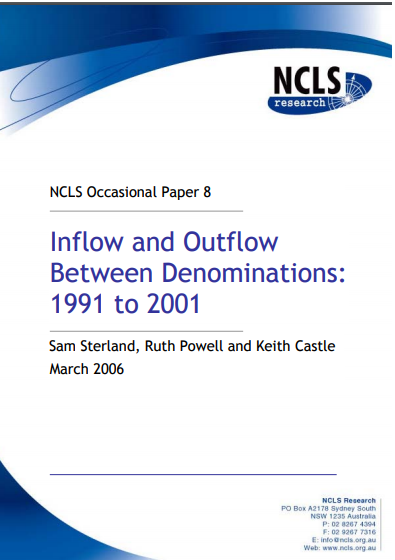 Inflow and Outflow Between Denominations: 1991 to 2001 - Electronic (PDF)