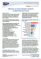 Influences on church attenders' decisions to attend their local church
