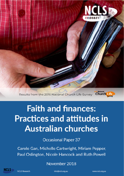 Faith and finances: practices and attitudes in Australian churches - Electronic (PDF)